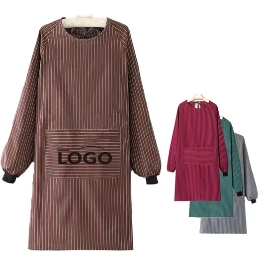 Long Sleeve Breathable Apron All-Size Fit Tool Pocket