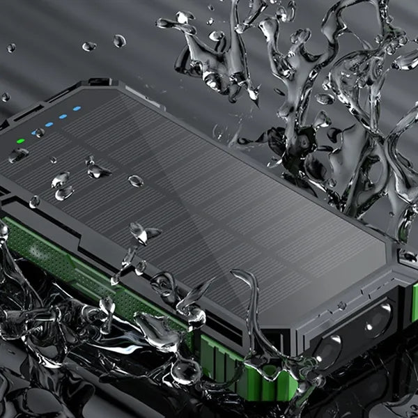 20000mAh Wireless Solar Power Bank with Built-In Cables