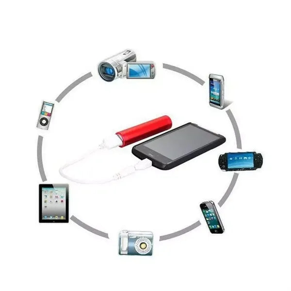 Portable 2000mAh Cylindrical Compact External Power Bank