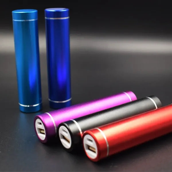Portable 2000mAh Cylindrical Compact External Power Bank