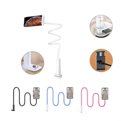 Desk bedframe adjustable stand mount gooseneck phone holder