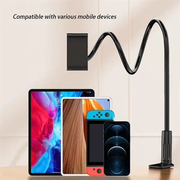 Desk bedframe adjustable stand mount gooseneck phone holder