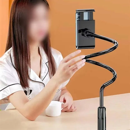 Desk bedframe adjustable stand mount gooseneck phone holder