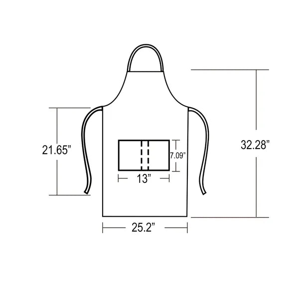 14 oz. Custom Canvas Kitchen Apron W/ 2 Front Pockets MOQ50