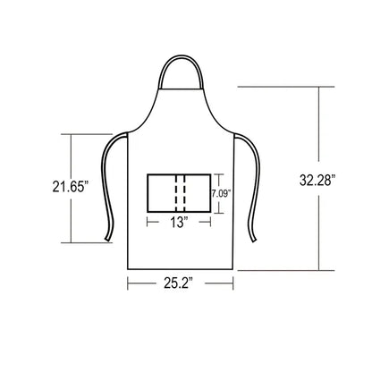 14 oz. Custom Canvas Kitchen Apron W/ 2 Front Pockets MOQ50