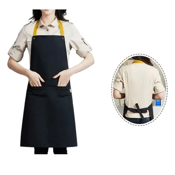 14 oz. Custom Canvas Kitchen Apron W/ 2 Front Pockets MOQ50
