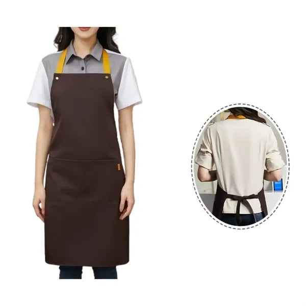 14 oz. Custom Canvas Kitchen Apron W/ 2 Front Pockets MOQ50