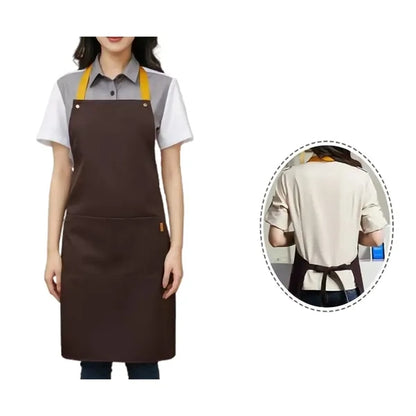 14 oz. Custom Canvas Kitchen Apron W/ 2 Front Pockets MOQ50