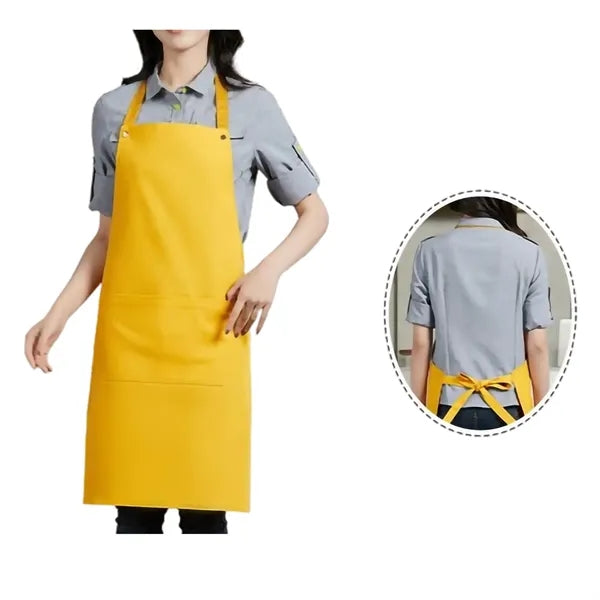 14 oz. Custom Canvas Kitchen Apron W/ 2 Front Pockets MOQ50