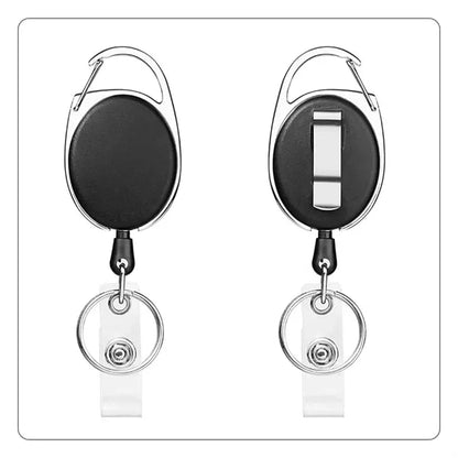 Retractable Badge Reel with Keychain
