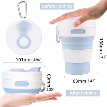 15 OZ Silicone Folding Straw Cup