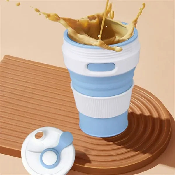 15 OZ Silicone Folding Straw Cup