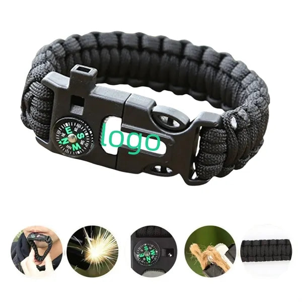 Paracord Bracelet Tactical Survival Gear Kit 5 in 1