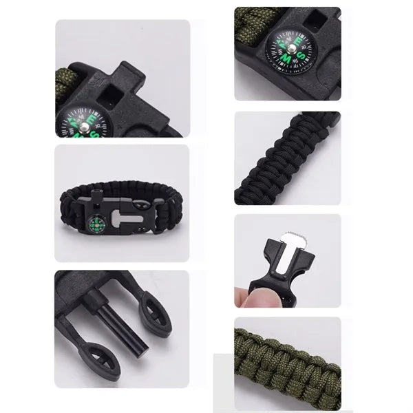 Paracord Bracelet Tactical Survival Gear Kit 5 in 1