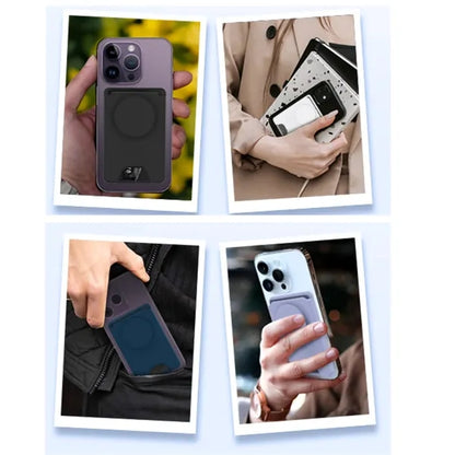 Magnetic Mobile Phone Card Holder Sticker Storage Bracket