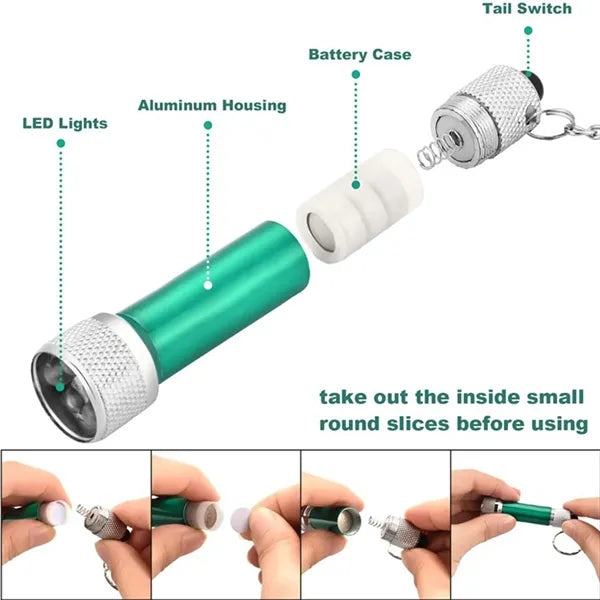 Promotional Super Bright LED Flashlight Keychain Mini Night