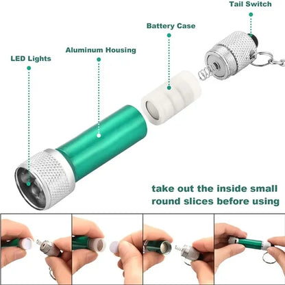 Promotional Super Bright LED Flashlight Keychain Mini Night