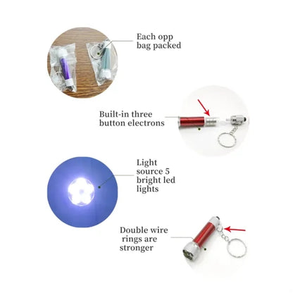 Promotional Super Bright LED Flashlight Keychain Mini Night