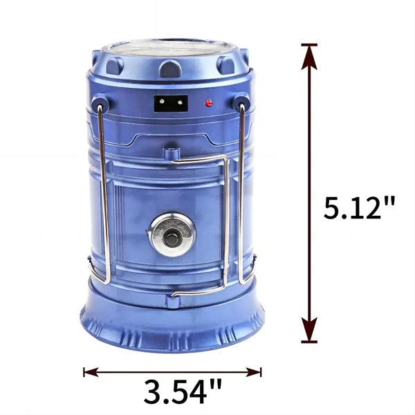 Folding Portable LED Horse Lantern Camping Solar USB