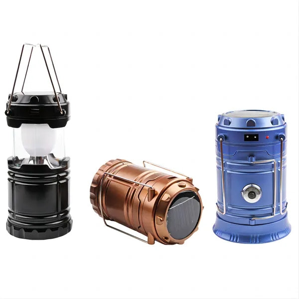 Folding Portable LED Horse Lantern Camping Solar USB