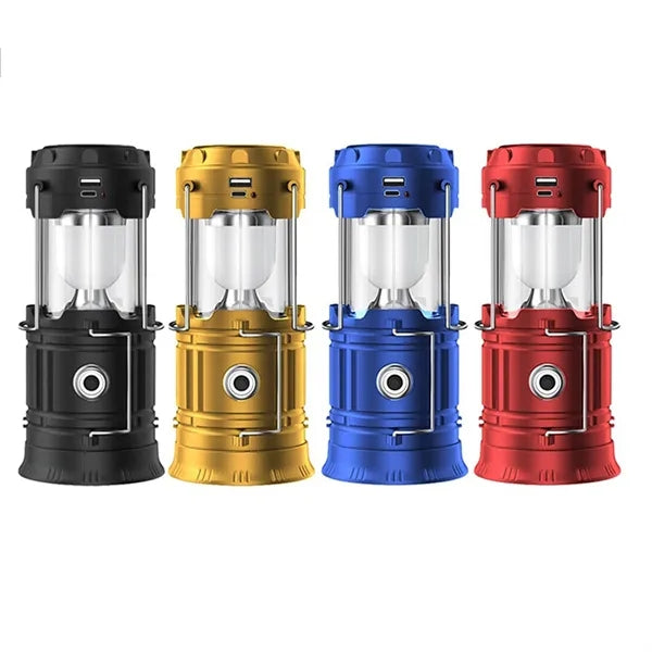 Folding Portable LED Horse Lantern Camping Solar USB