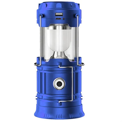 Folding Portable LED Horse Lantern Camping Solar USB