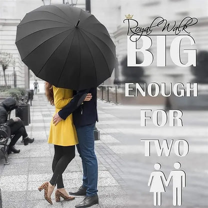 Large Durable J Stick Handle Easy Grip Auto Open Umbrella