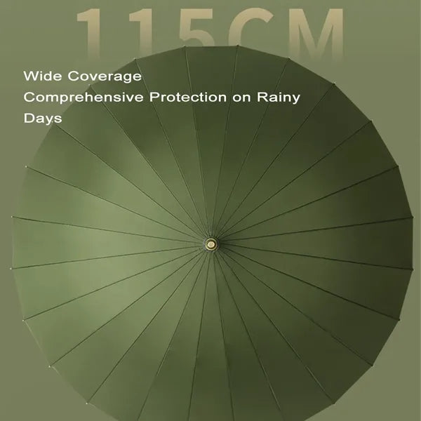 Large Durable J Stick Handle Easy Grip Auto Open Umbrella