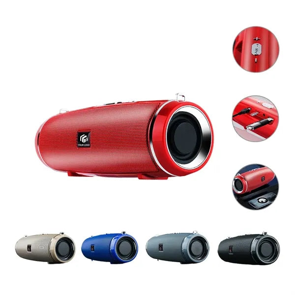 Portable 3D Sound Dual Horns Built-in Card Bluetooth Speaker