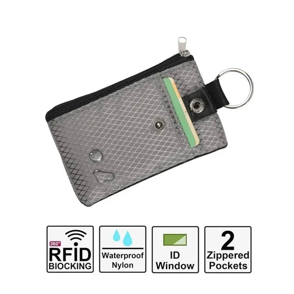 RFID Minimalist Wallet with ID Window and Lanyard