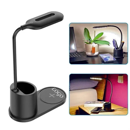 Desk Lamp with Wireless Charger with Pen Holder