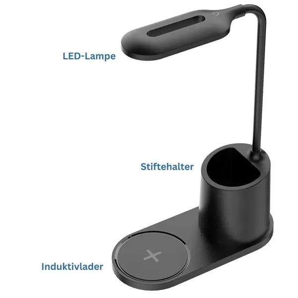 Desk Lamp with Wireless Charger with Pen Holder