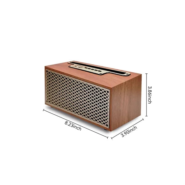 Portable Wireless Wood Retro TWS Desktop Bluetooth Speaker