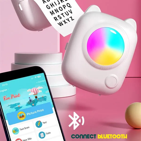 Mini Practical Bluetooth Light Inkless Thermal Printer