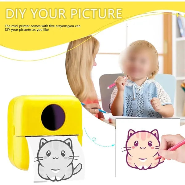 Mini Multi-function Inkless Sticker Photo Thermal Printer