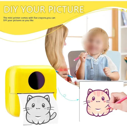 Mini Multi-function Inkless Sticker Photo Thermal Printer