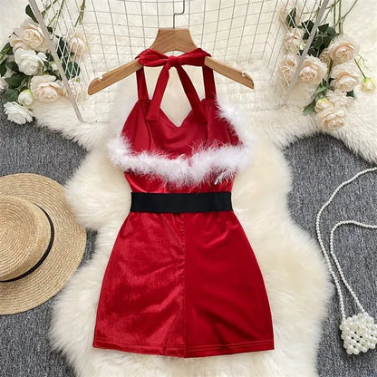 Sexy Christmas Lingerie Red Costume