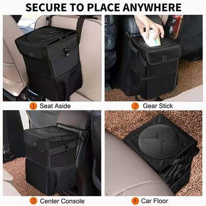 Car Garbage Can With Lid