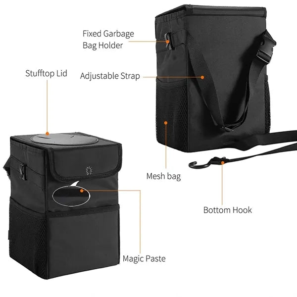 Car Garbage Can With Lid