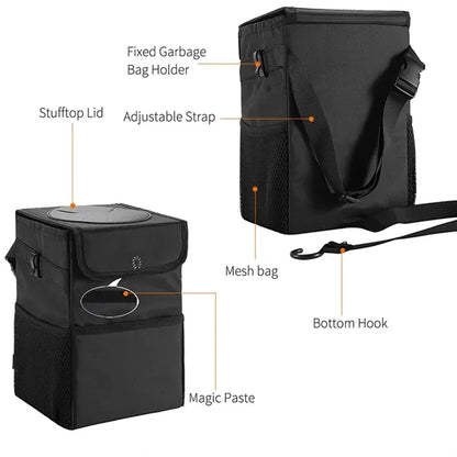 Car Garbage Can With Lid