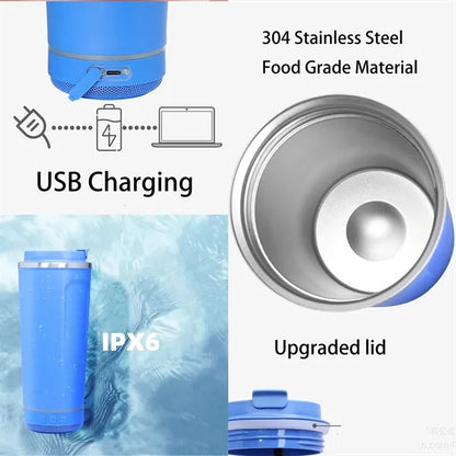 18oz Stainless Steel Tumbler W/Bluetooth Speaker Sports