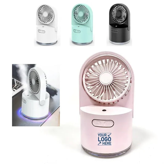 Small Personal Misting Fan with LED Night Light