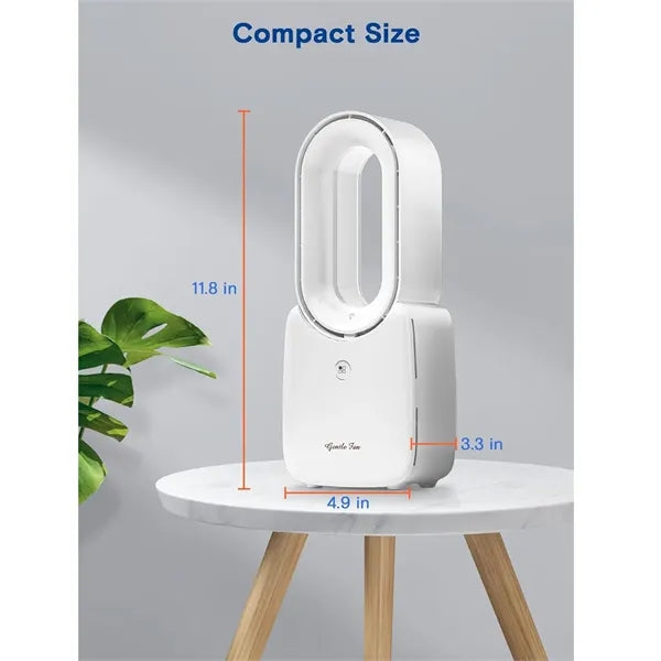 Portable Bladeless Fan with Touch Control LED Light