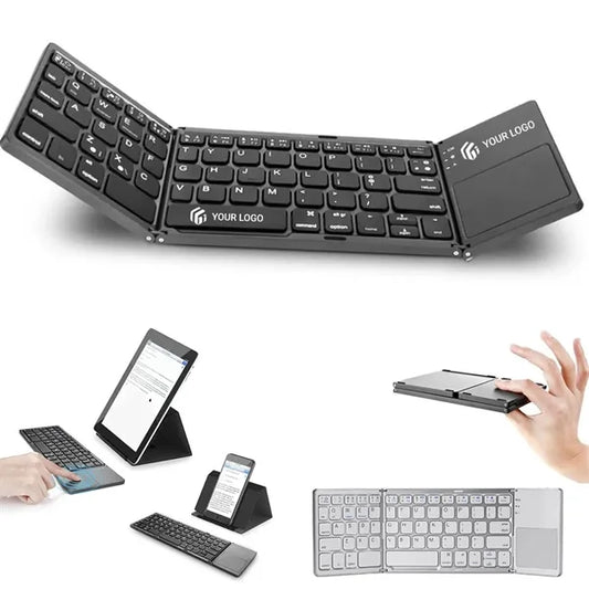 Portable Foldable Bluetooth Wireless Keyboard with Touchpad