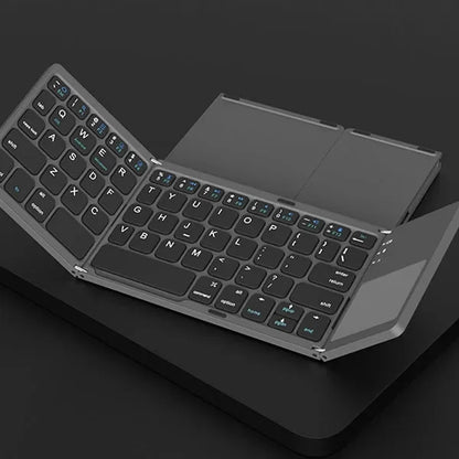 Portable Foldable Bluetooth Wireless Keyboard with Touchpad