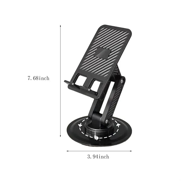 Portable foldable retractable rotating stable phone stand
