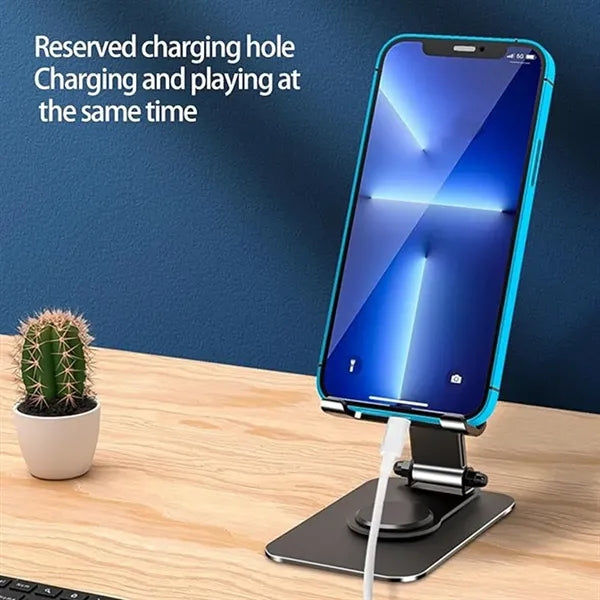 Practical foldable rotating desktop mobile phone stand