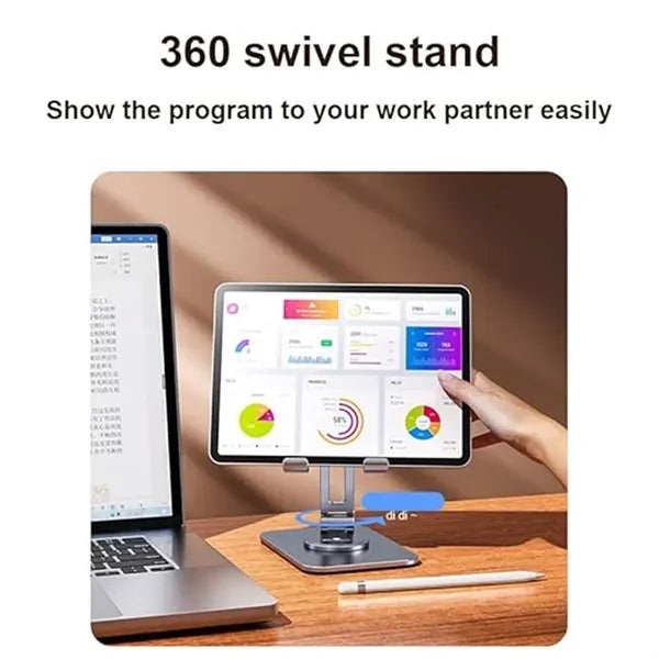 Practical foldable rotating desktop mobile phone stand