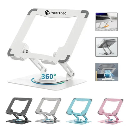 Foldable rotatable liftable heat dissipation laptop stand
