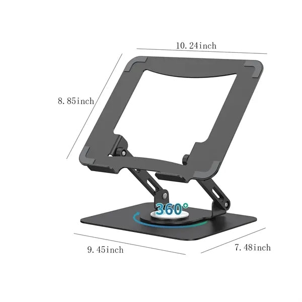 Foldable rotatable liftable heat dissipation laptop stand